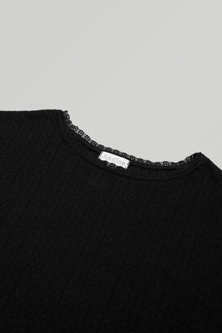 Esme Pointelle Boxy tee - Andine