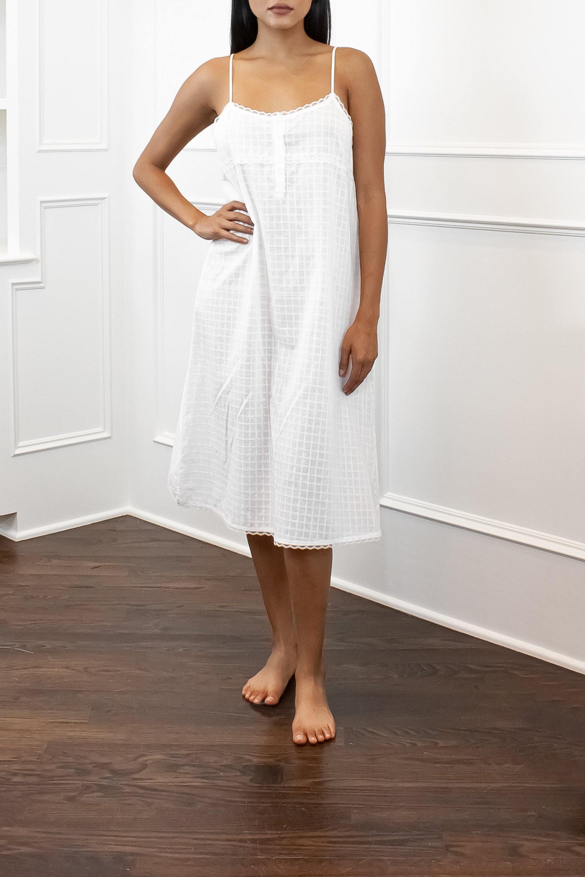 Bleu Spaghetti Strap Gown - Andine